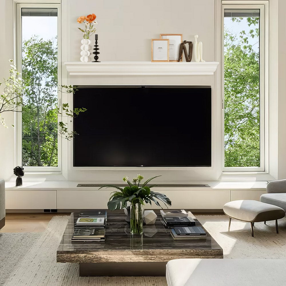 VEVOR Fireplace Mantel Wood Shelf Floating Living Room Mantel Shelf 72