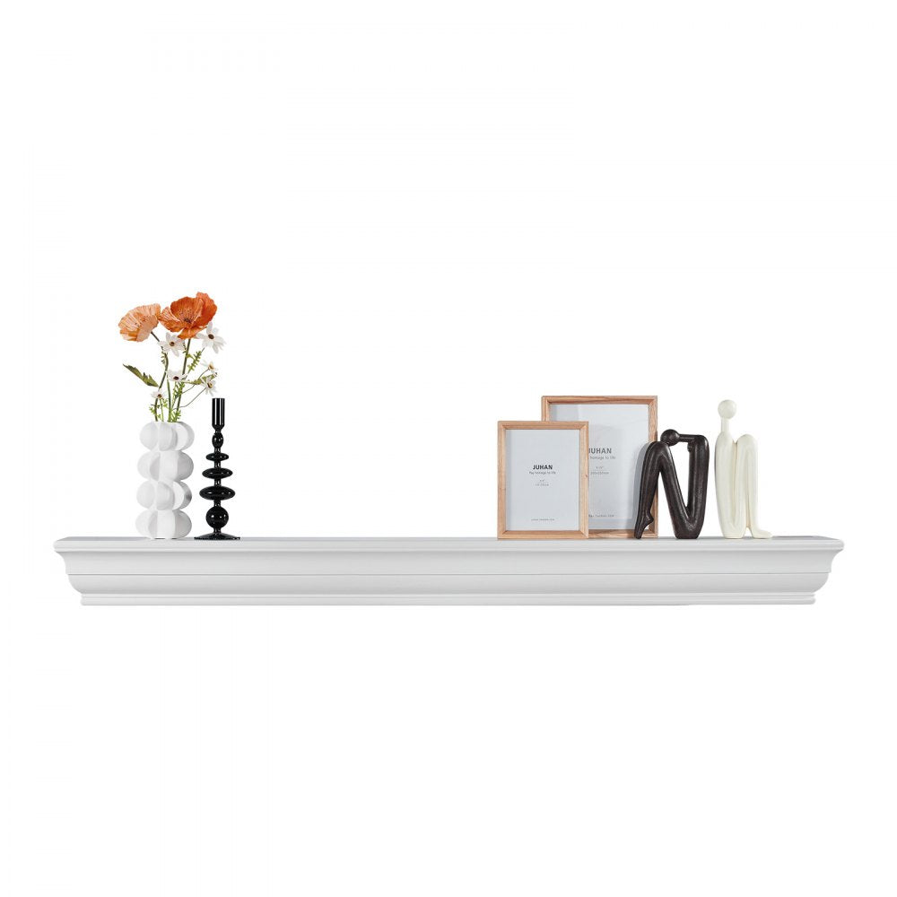 VEVOR Fireplace Mantel Wood Shelf Floating Living Room Mantel Shelf 72