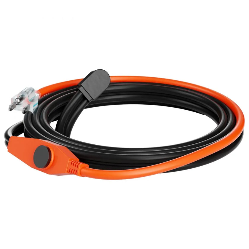 VEVOR Pipe Heating Cable 3FT 7W/FT Heat Tape for Pipes with Built-in Thermostat