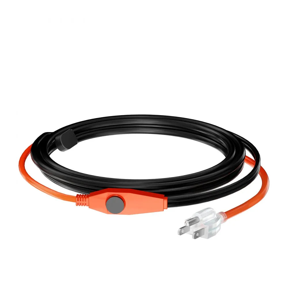 VEVOR Pipe Heating Cable 3FT 7W/FT Heat Tape for Pipes with Built-in Thermostat