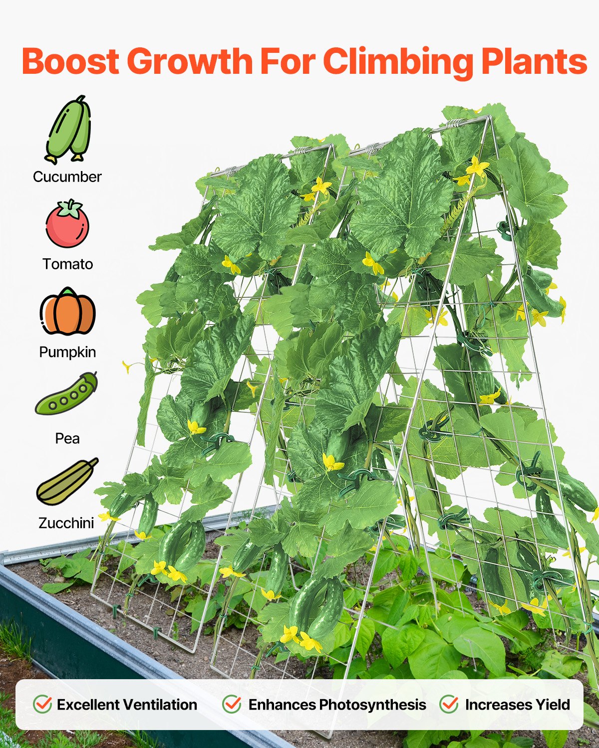 VEVOR A-Frame Cucumber Trellis 35