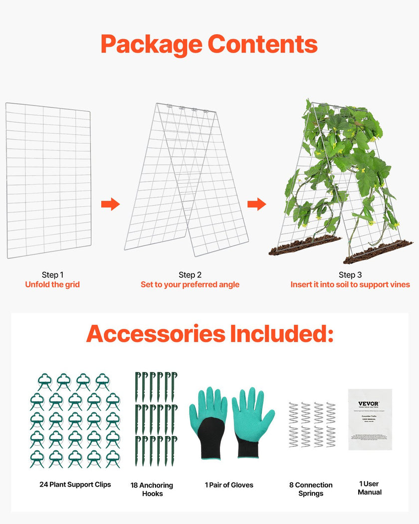 VEVOR A-Frame Cucumber Trellis 35