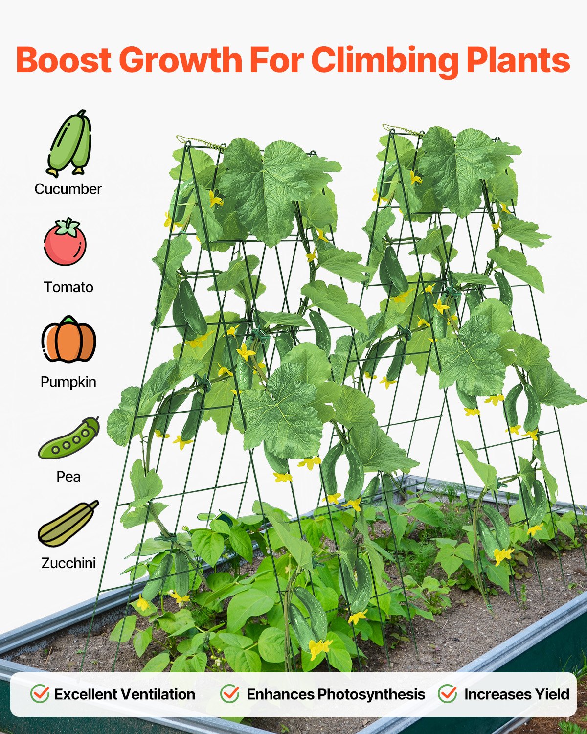 VEVOR A-Frame Cucumber Trellis 39