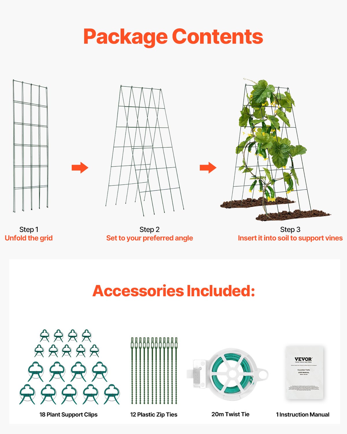 VEVOR A-Frame Cucumber Trellis 39