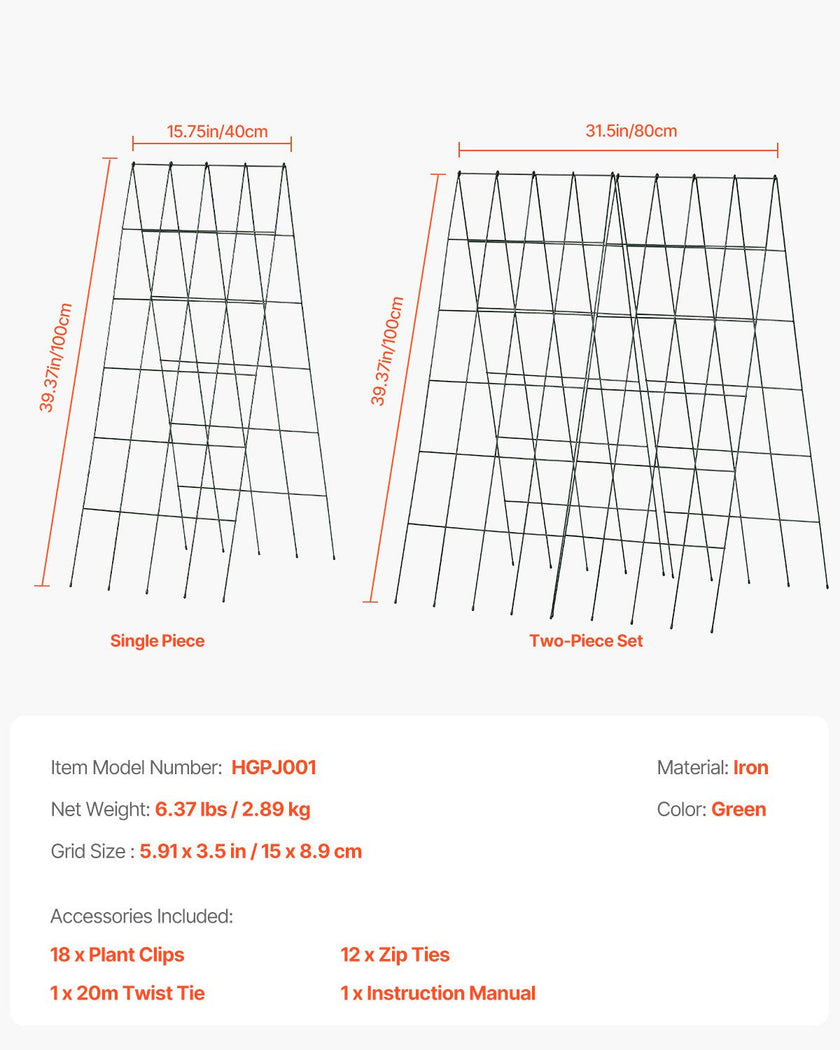 VEVOR A-Frame Cucumber Trellis 39