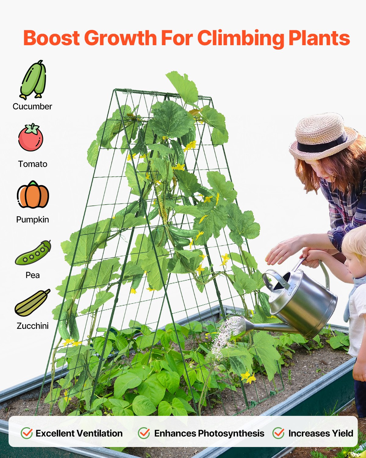 VEVOR A-Frame Cucumber Trellis 46