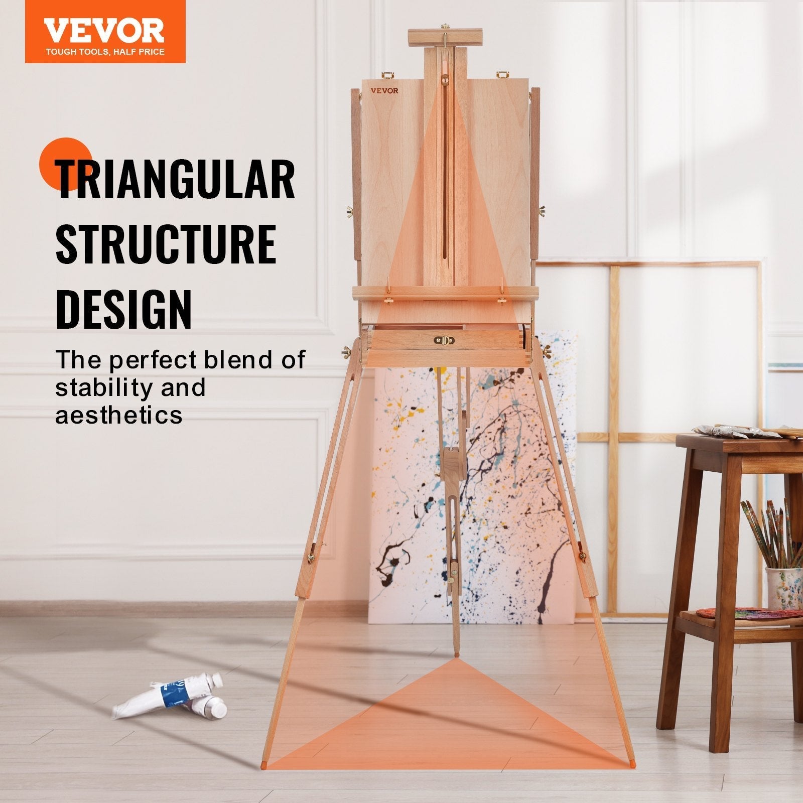 VEVOR French Easel Hold Canvas to 34