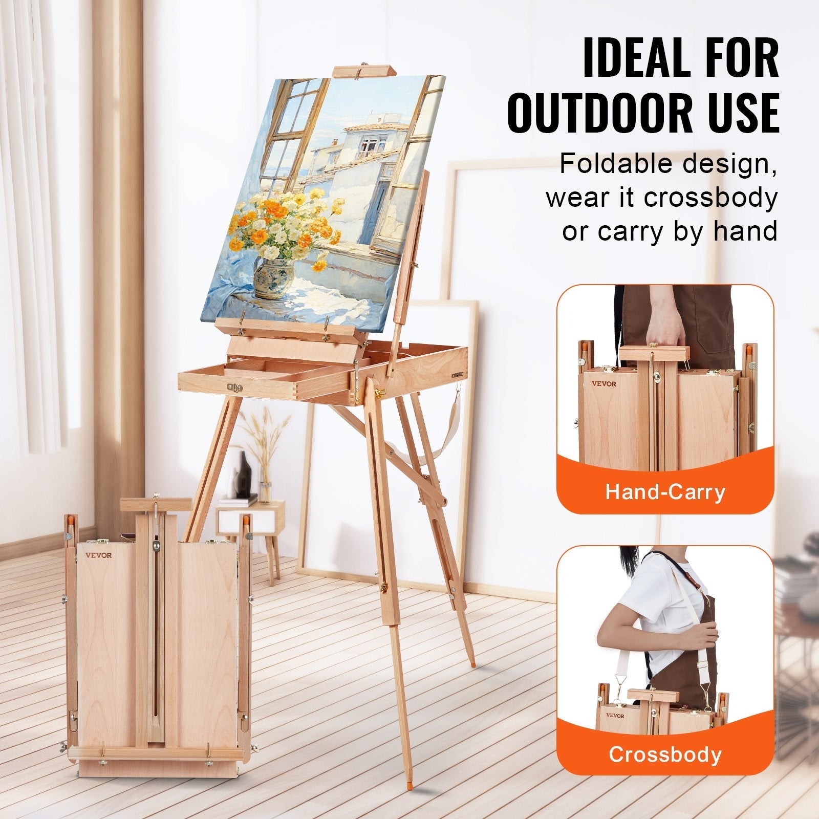 VEVOR French Easel Hold Canvas to 34
