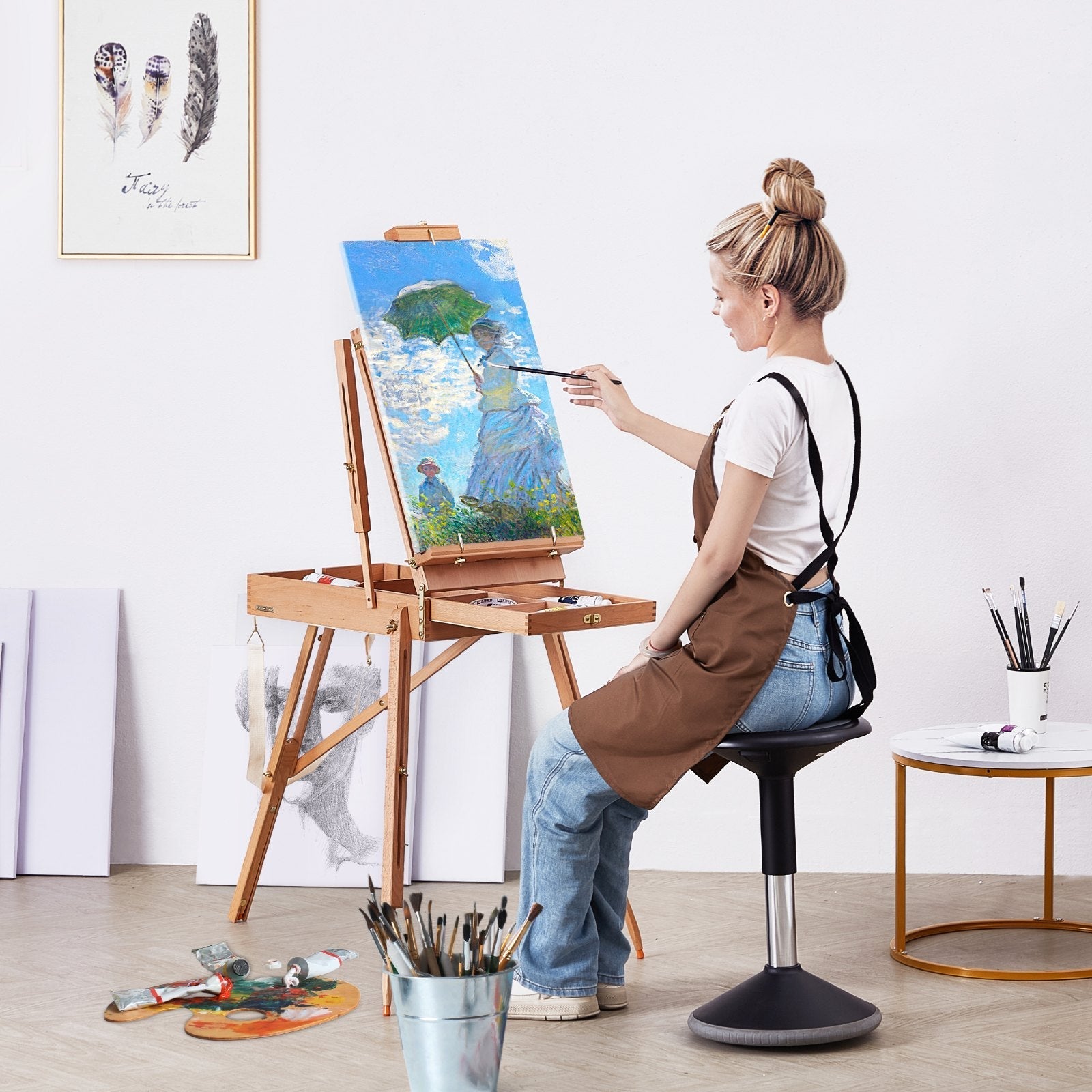 VEVOR French Easel Hold Canvas to 34