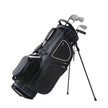 VEVOR Golf Cart Bag with 14 Way Organizer Divider Top, 35” 11 Pockets Premium Cart Bag with Stand, Durable Golf Bags with Handles & Dust Cover & Detachable Dual Strap for Men & Women, Black White