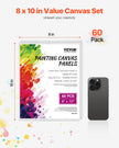 VEVOR Canvas Boards for Painting 60 Pack 8 x 10 Inch Blank Canvases for Painting