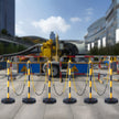 VEVOR Adjustable Traffic Delineator Post Cones, 6 Pack, Traffic Safety Delineator Barrier with Fillable Base 8FT Chain, for Traffic Control Warning Parking Lot Construction Caution Roads, Yellow&Black
