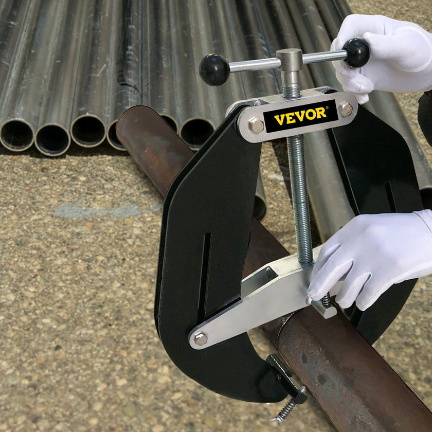 VEVOR Ultra Clamp, 5 to 12 In Diameter, High Strength Pipe Clamp with Quick Acting Screws, Steel Pipe Alignment Tool with Lightweight Design, Black