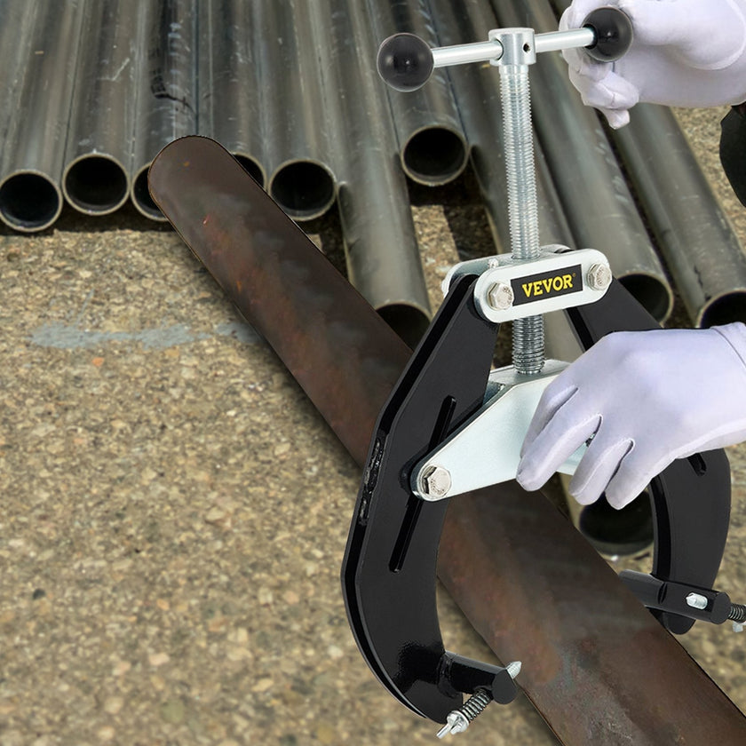 VEVOR Ultra Clamp, 2 to 6 In Diameter, High Strength Pipe Clamp with Quick Acting Screws, Steel Pipe Alignment Tool with Lightweight Design, Black
