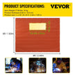 VEVOR Welding Curtain, 6' x 8', Welding Screen with Metal Frame & 4 Wheels, Fireproof Fiberglass w/ Transparent Window, for Workshop, Industrial Site, Red