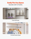 VEVOR Shelf Track 72.3-inch 20 Pack Adjustable Steel Wall Mounted Shelf Pilaster