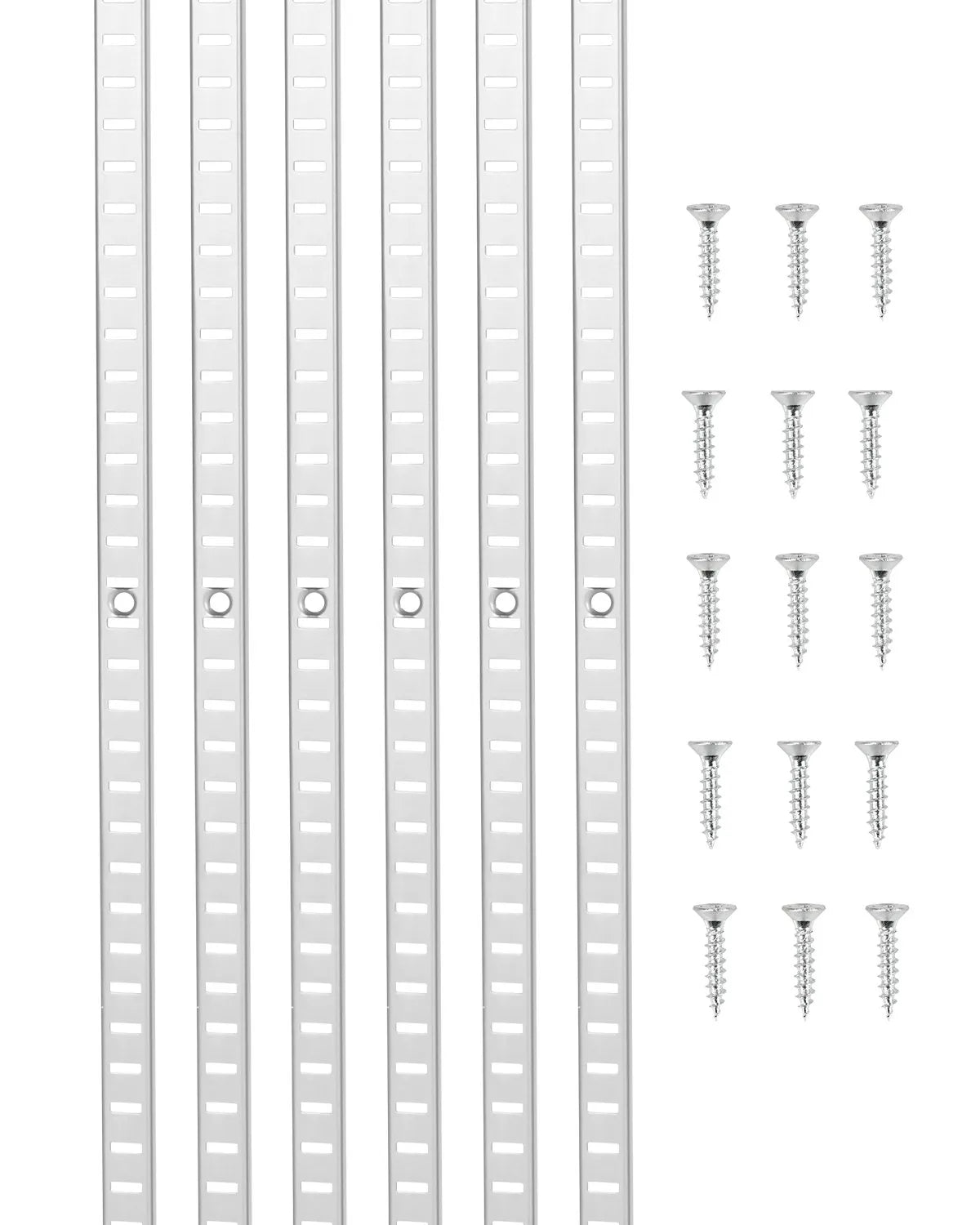 VEVOR Shelf Track 72.3-inch 20 Pack Adjustable Steel Wall Mounted Shelf Pilaster
