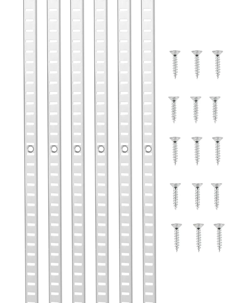 VEVOR Shelf Track 72.3-inch 20 Pack Adjustable Steel Wall Mounted Shelf Pilaster
