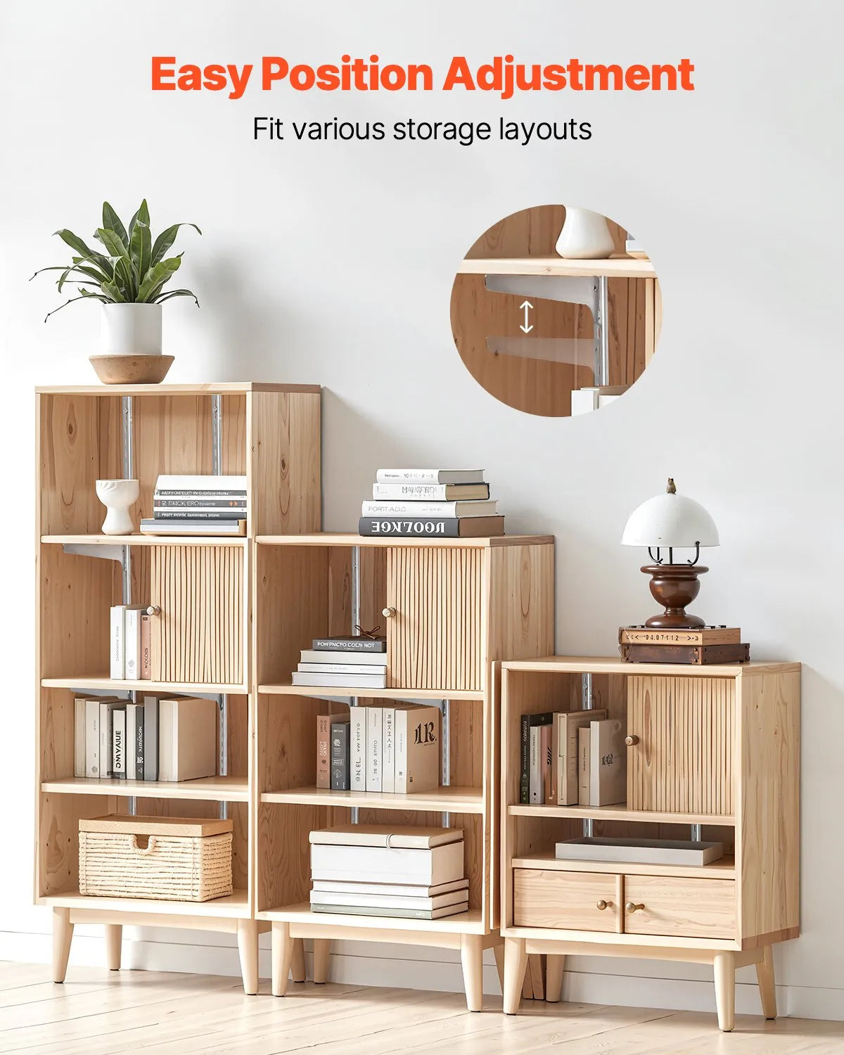 VEVOR Shelf Track 39-inch 10 Pack Adjustable Steel Wall Mounted Shelf Pilaster