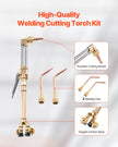 VEVOR Oxygen Acetylene Torch Kit 14PCS Gas Welding Cutting Set & Cylinder Holder