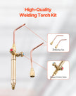 VEVOR Oxygen Acetylene Torch Kit 14PCS Gas Welding Set & Cylinder Holder Hose