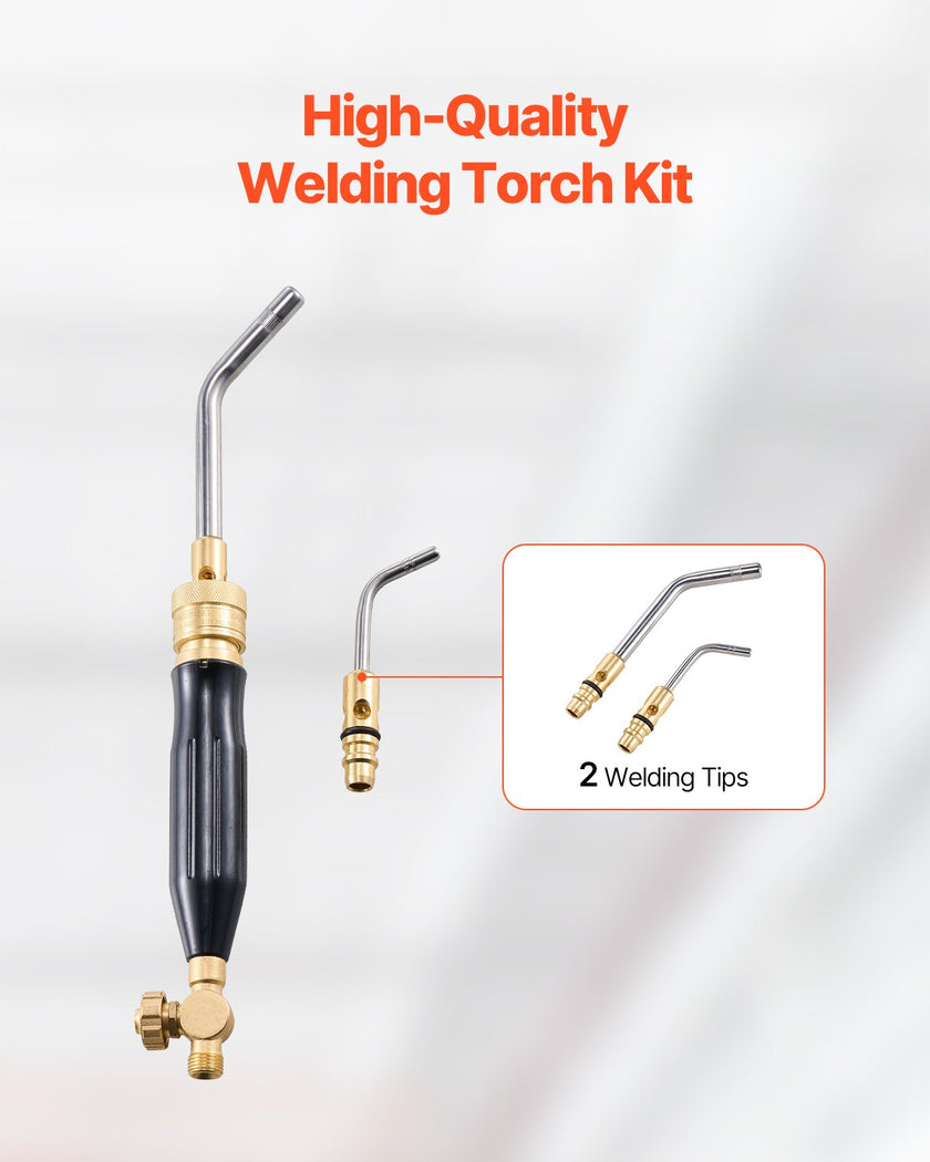 VEVOR Air Acetylene Torch Kit Gas Torch and Welding Kit W/ Hose Regulator Valve