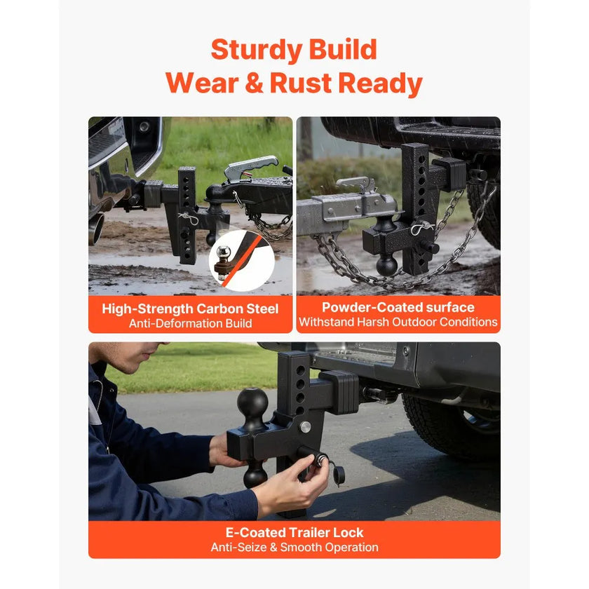Adjustable Trailer Hitch with Dual Ball Mount | 2