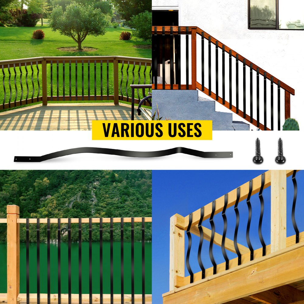 VEVOR Deck Balusters Metal Deck Spindles 61 Pack 29.5