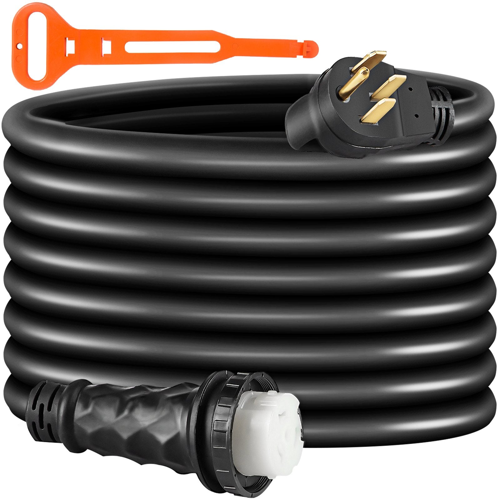 VEVOR RV Power Cord 50 ft 50 amp RV Extension Cord 14-50P to SS2-50R Rain Proof
