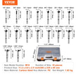 VEVOR Forstner Bit Set, 16 Pcs Forstner Drill Bits Set, 1/4