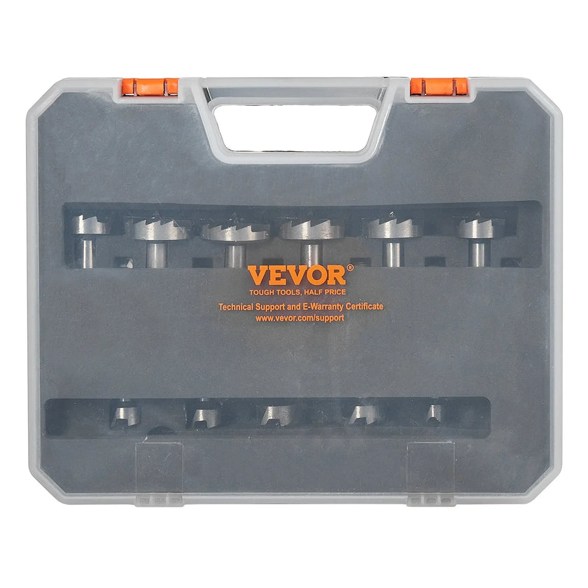 VEVOR Forstner Bit Set, 16 Pcs Forstner Drill Bits Set, 1/4