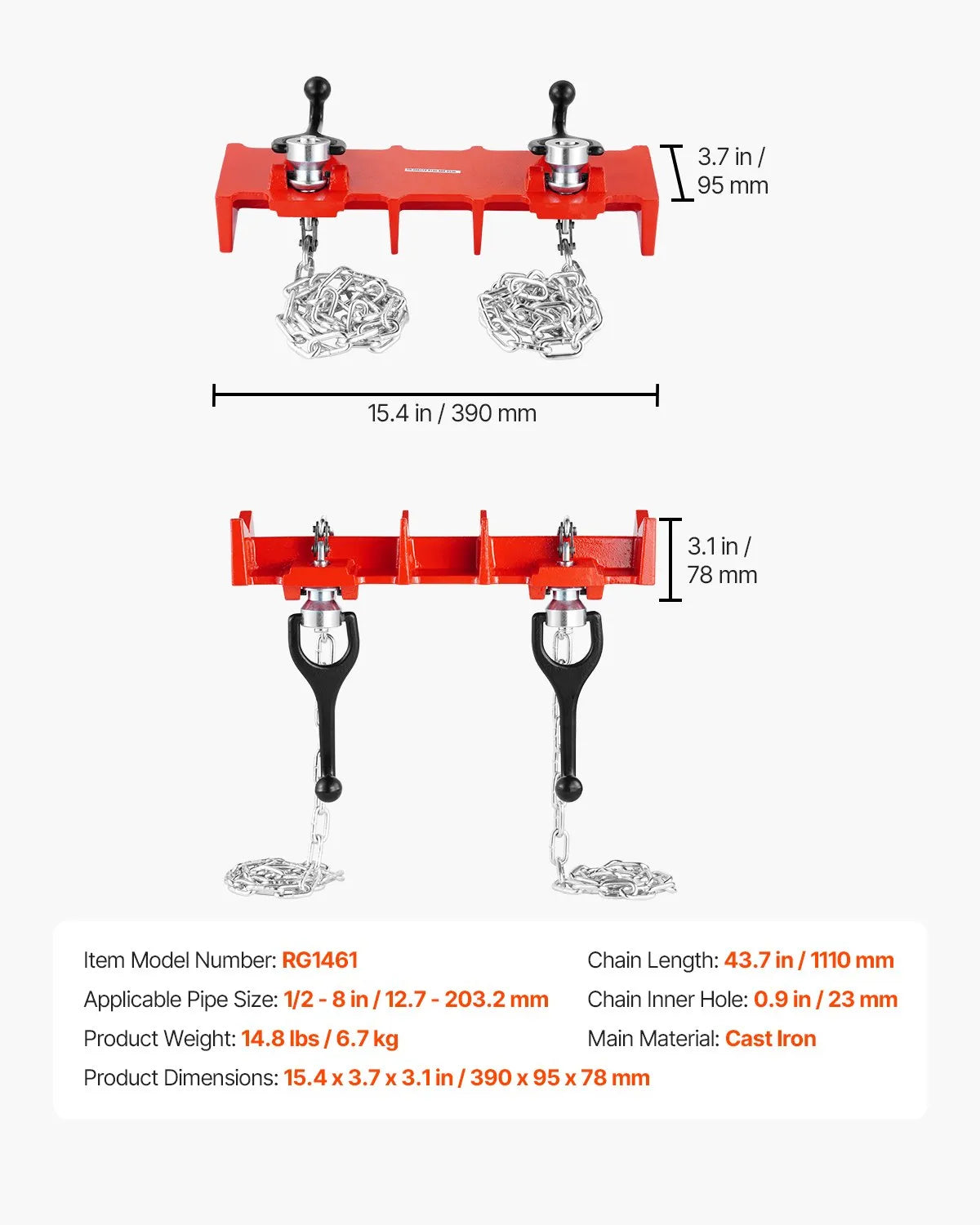 VEVOR Pipe Welding Vise 1/2