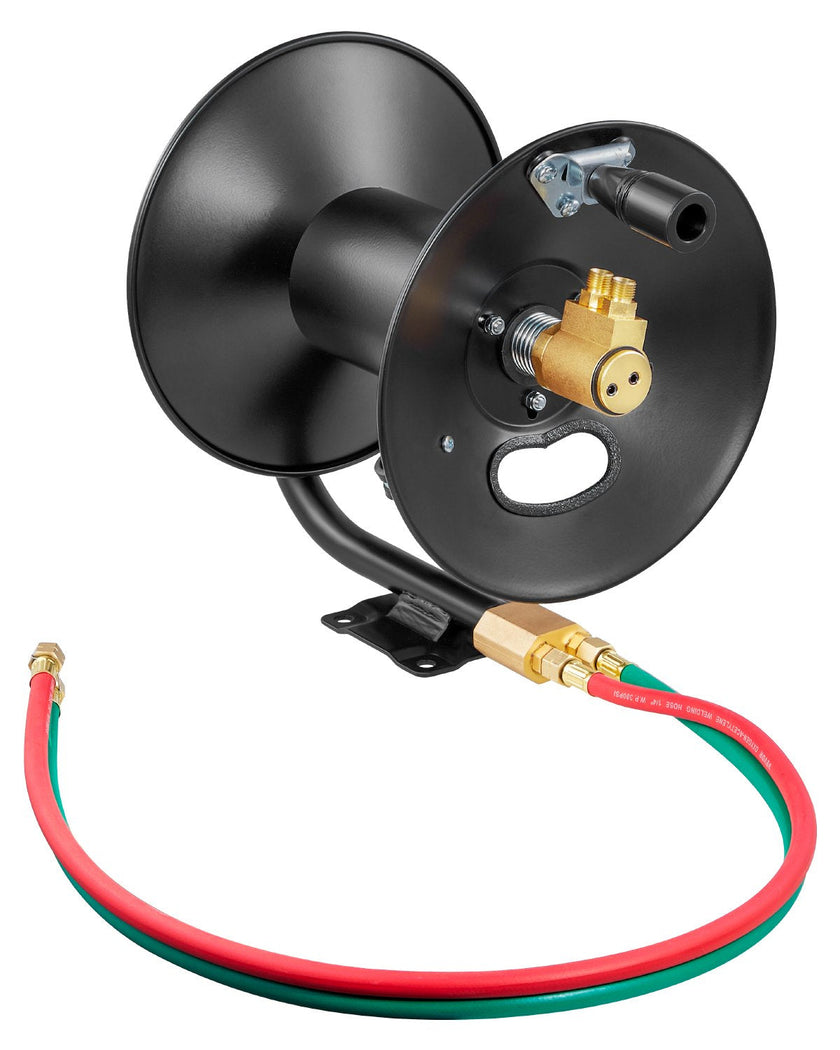 VEVOR Welding Hose Reel Hand Crank Rewind Hose Reel Heavy Duty Steel for Garage