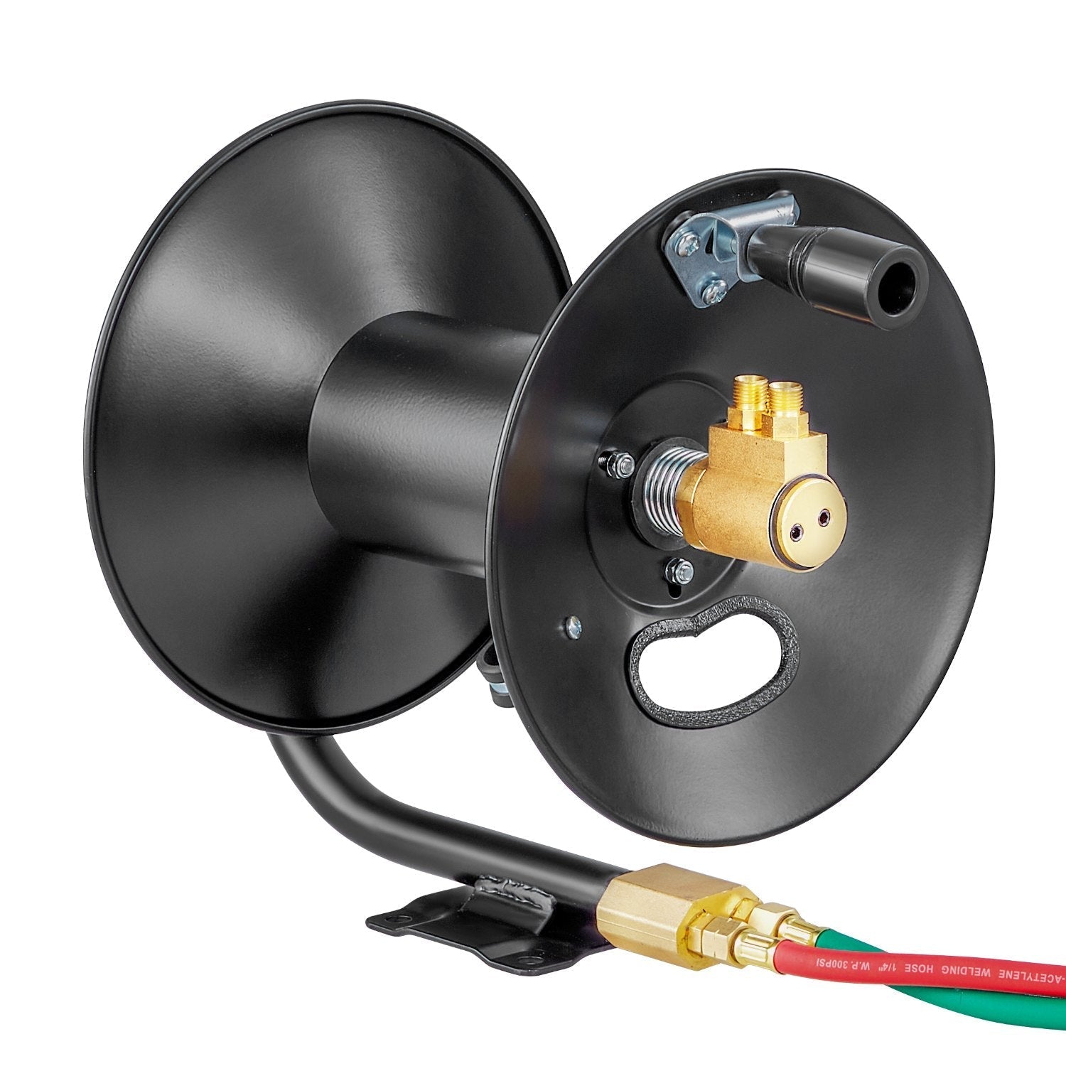 VEVOR Welding Hose Reel Hand Crank Rewind Hose Reel Heavy Duty Steel for Garage