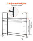 VEVOR Rolling Tire Storage Rack 2-Shelf Tire Holder Hold up to 12 Standard Tires