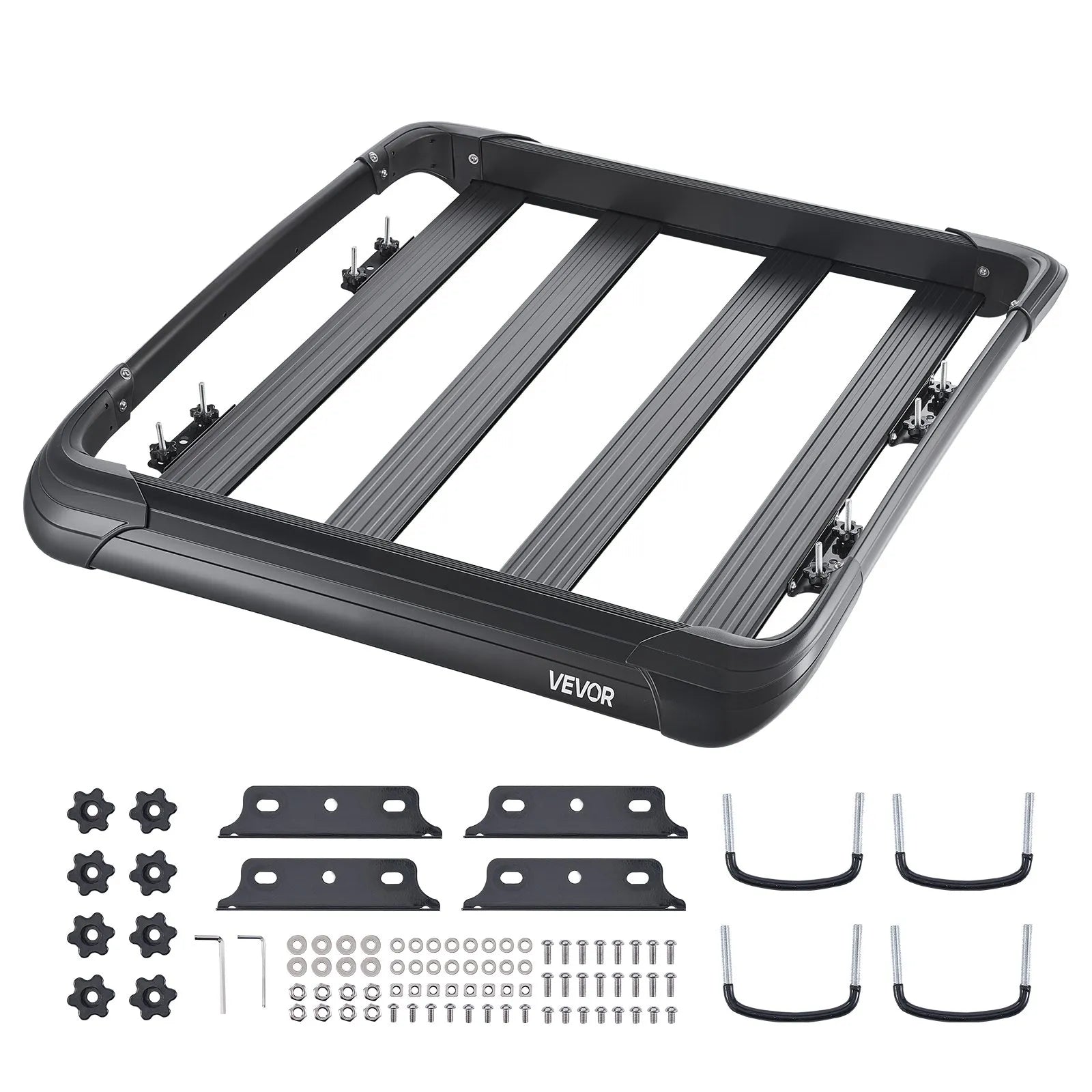 VEVOR Roof Rack Cargo Carrier Basket 48 x 40 x 5.6 in Car Top Luggage Holder