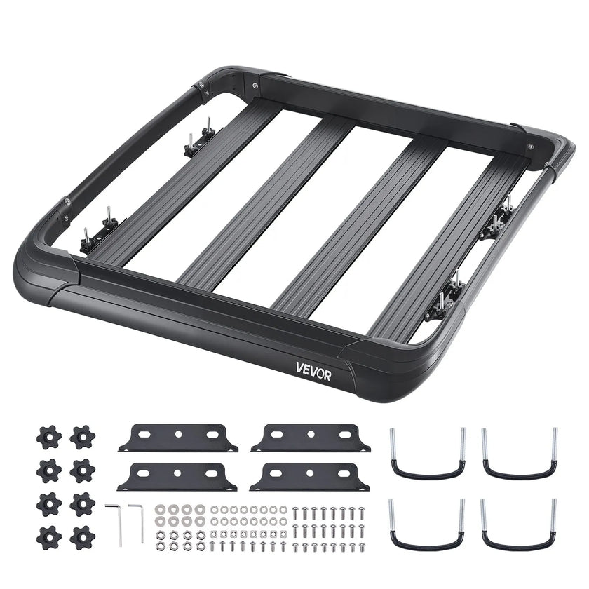 VEVOR Roof Rack Cargo Carrier Basket 48 x 40 x 5.6 in Car Top Luggage Holder