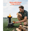 VEVOR Camping Rocket Stove, Portable Wood Burning Stove with Carrying Bag for Backpacking & Outdoor Cooking