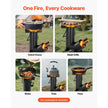 VEVOR Camping Rocket Stove, Portable Wood Burning Stove with Carrying Bag for Backpacking & Outdoor Cooking