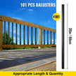 VEVOR Deck Balusters, 101 Pack Metal Deck Spindles, 26