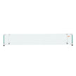 VEVOR Glass Wind Guard for Rectangular Fire Pit Table 30 x 14 x 7.5 Inch, 0.31 inch Thick and Sturdy Tempered Glass Panel with Hard Aluminum Corner Bracket & Rubber Feet, Easy to Assemble