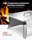 VEVOR Fire Pit Heat Deflector 25x25x14 in Outdoor Burner Cover Stainless Steel