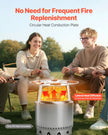 VEVOR Fire Pit Heat Deflector for Solo Stove Yukon 20 in Bonfire Stainless Steel