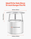 VEVOR Fire Pit Heat Deflector for Solo Stove Yukon 20 in Bonfire Stainless Steel