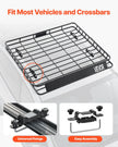 VEVOR Roof Rack Cargo Carrier Basket 43 x 50 x 4.1 in Car Top Luggage Holder