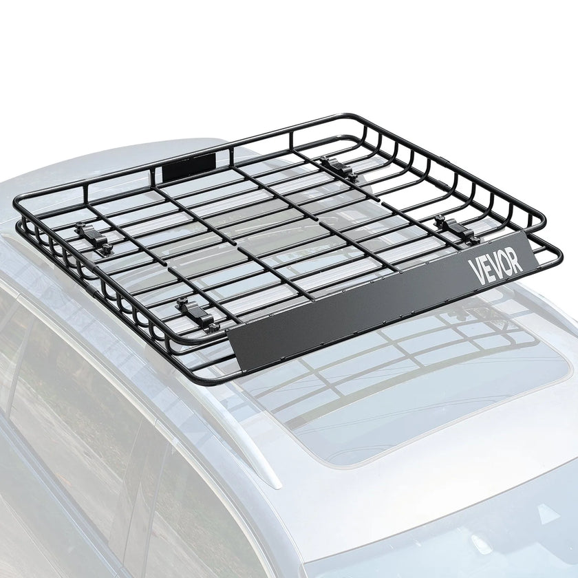 VEVOR Roof Rack Cargo Carrier Basket 43 x 50 x 4.1 in Car Top Luggage Holder