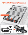 VEVOR Roof Rack Cargo Carrier Basket 51 x 36 x 4.1 in Car Top Luggage Holder Bag