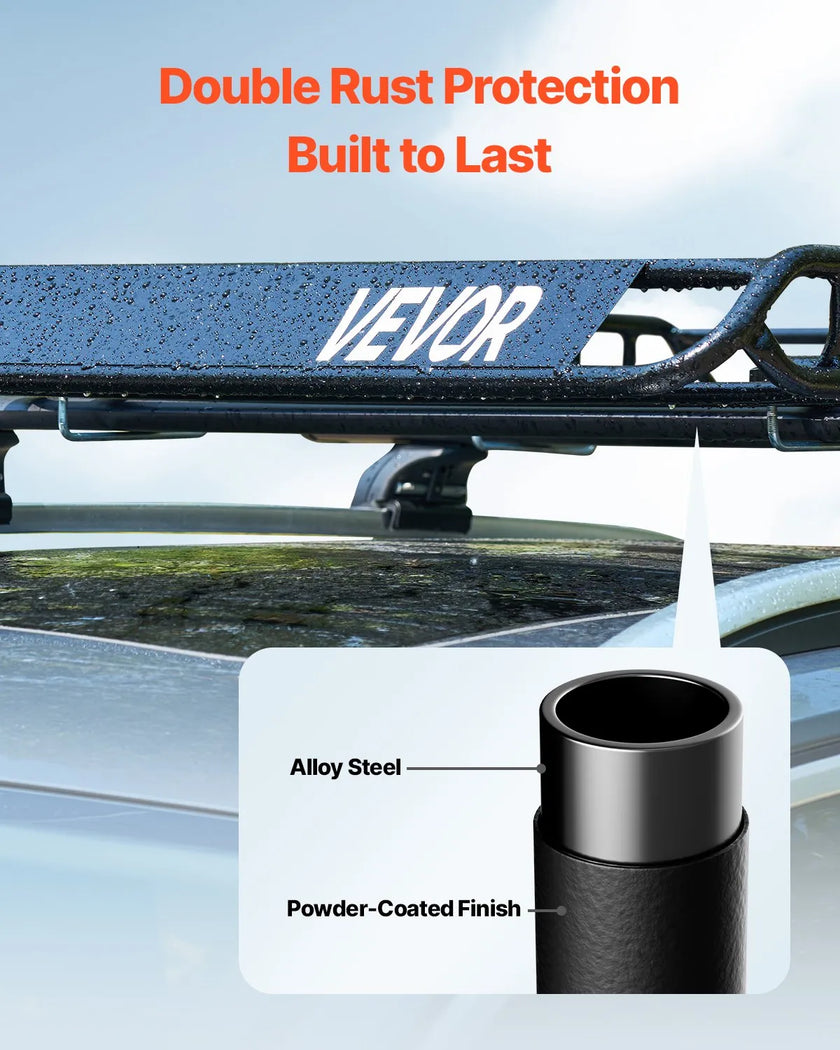 VEVOR Roof Rack Cargo Carrier Basket 51 x 36 x 4.1 in Car Top Luggage Holder Bag