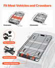 VEVOR Roof Rack Cargo Carrier Basket 64 x 39 x 4.1 in Car Top Luggage Holder Bag