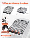 VEVOR Roof Rack Cargo Carrier Basket 64 x 50 x 4.1 in Car Top Luggage Holder Net